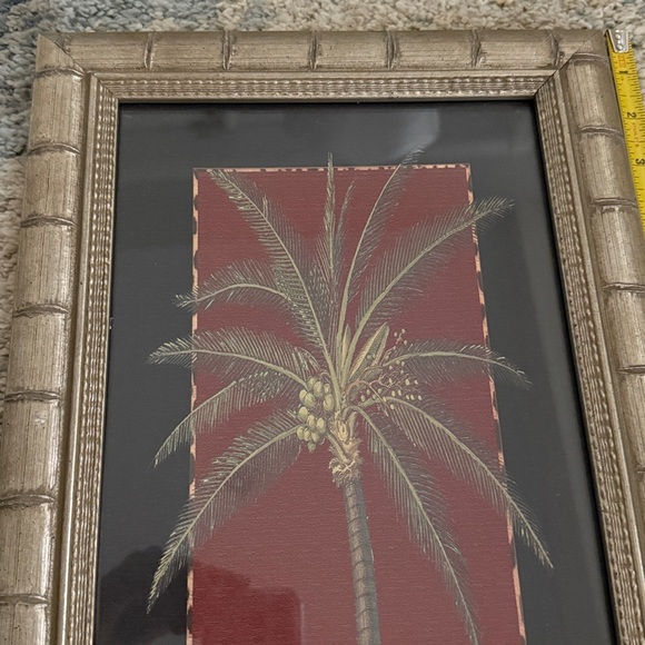 Tommy Bahama Style Tropical Palm Tree Picture in 10.5 inch x 22.75 inch Frame - Picture 3 of 9